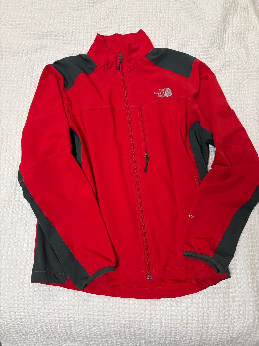 The North Face Red Jacket With Dark Gray Accents